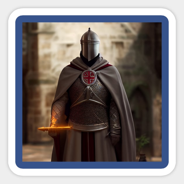 Knights Templar in The Holy Land Sticker by Grassroots Green